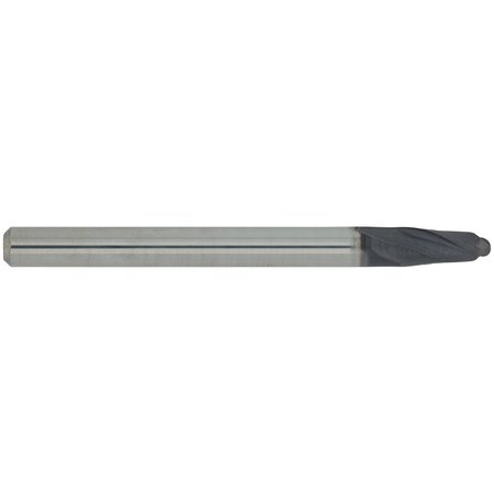 Cgs Tool 2 Flute Stub Length Ball End Mill 3/32"Dia 1/8"Shank 3/16"Loc 1-1/2"Oal W/Altin Coating 222-0938-ALTiN